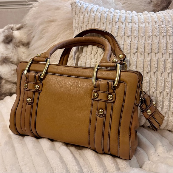 Vintage Banana Republic Camel Leather Satchel | Style 546453 | 2008 | - Picture 2 of 16